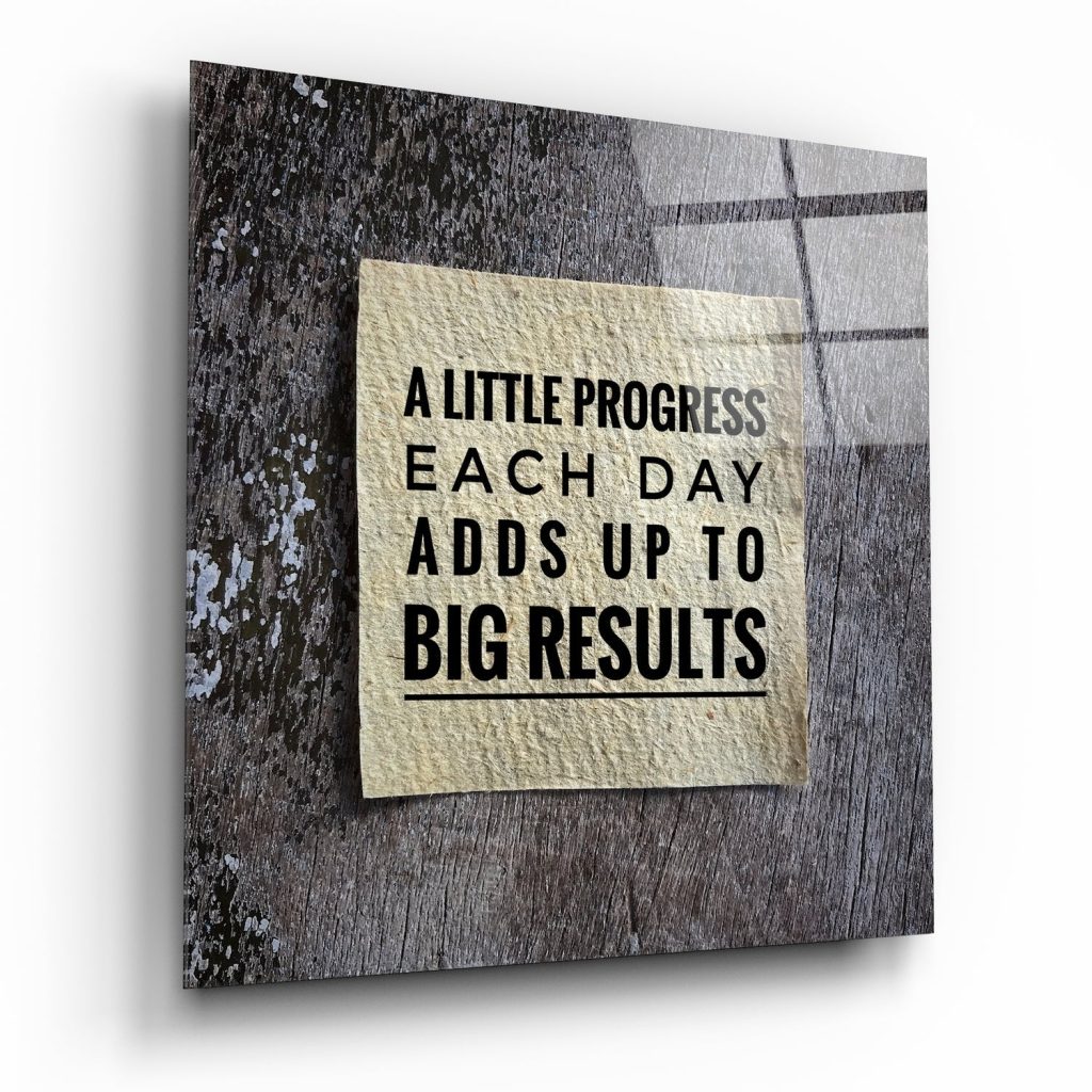 Big Results Glass Wall Art