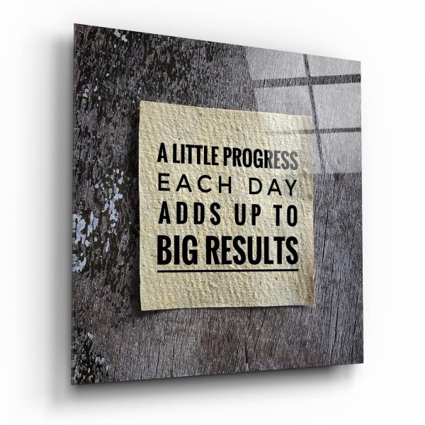 Big Results Glass Wall Art | Bed Sava
