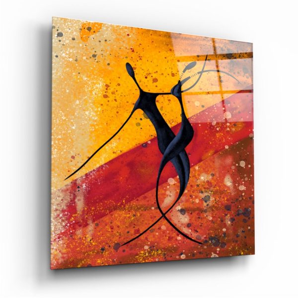 Dance of Shadows Glass Wall Art | Bed Sava