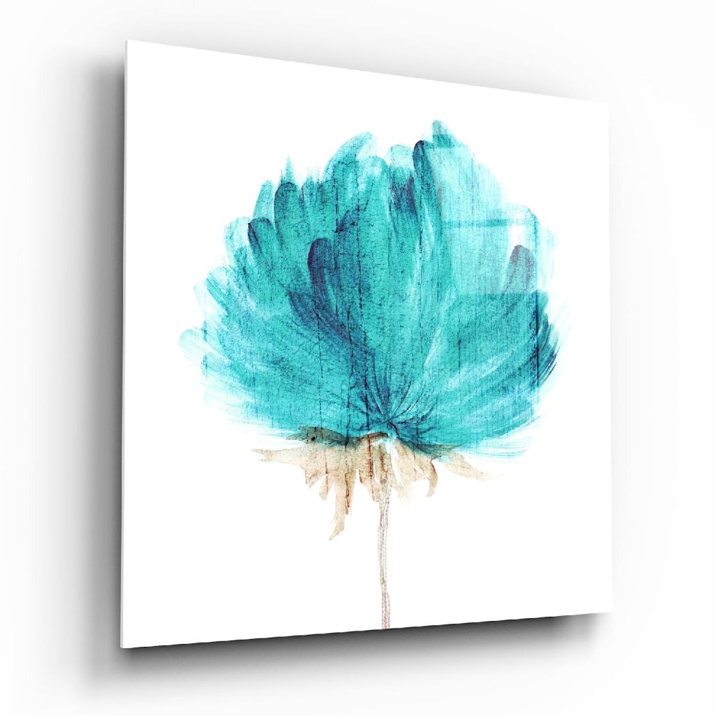 Watercolor Flower Glass Wall Art