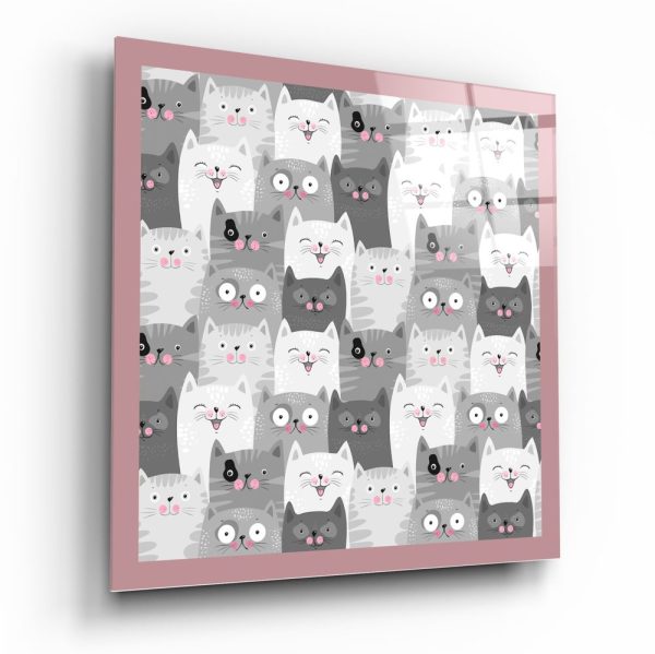 Cats Glass Wall Art | Bed Sava