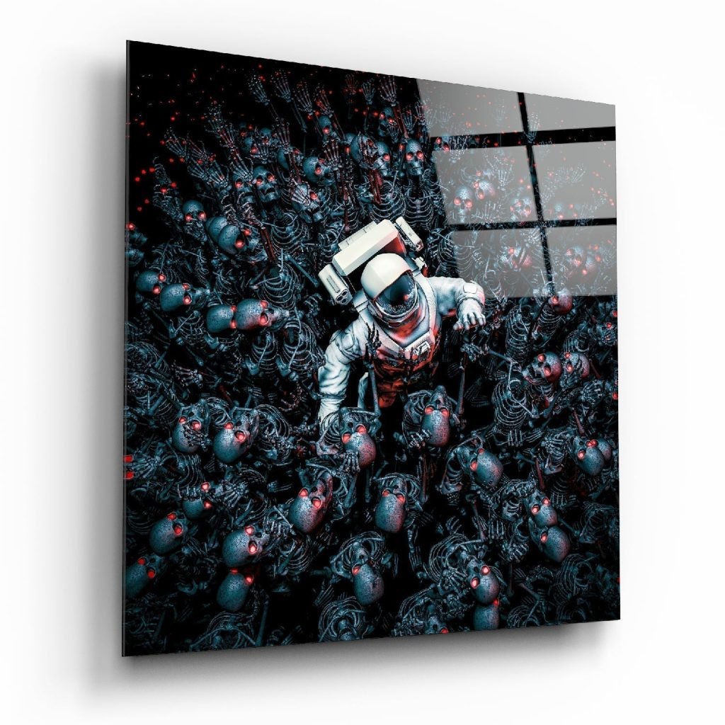 Android Cemetery Glass Wall Art