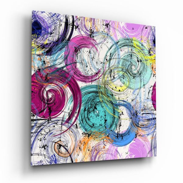 Abstract Snail Shells Glass Wall Art | Bed Sava