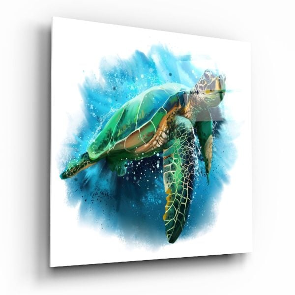 Caretta Caretta Glass Wall Art | Bed Sava
