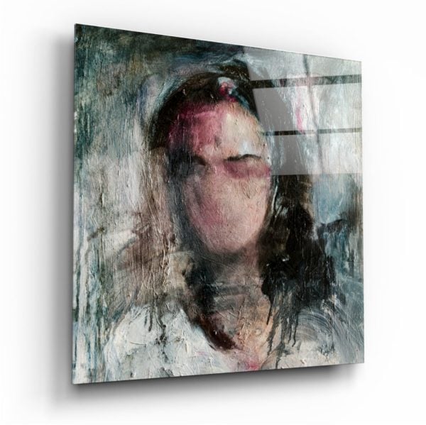 Abstract Woman Glass Wall Art | Bed Sava