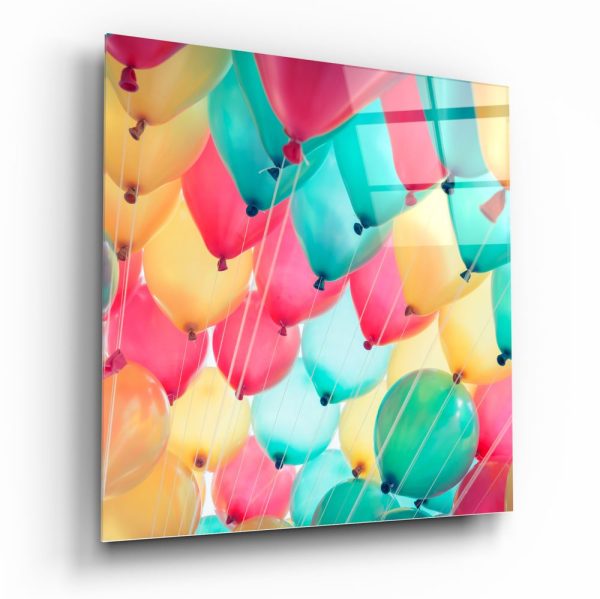 Balloons Glass Wall Art | Bed Sava