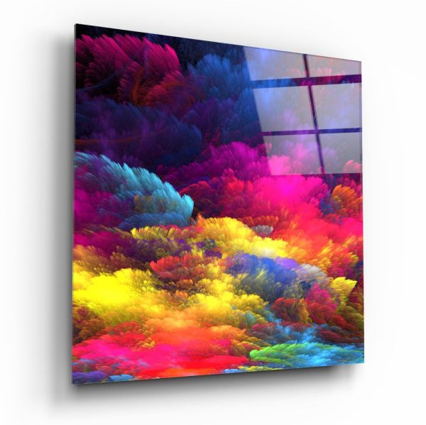 Color Explosion Glass Wall Art | Bed Sava