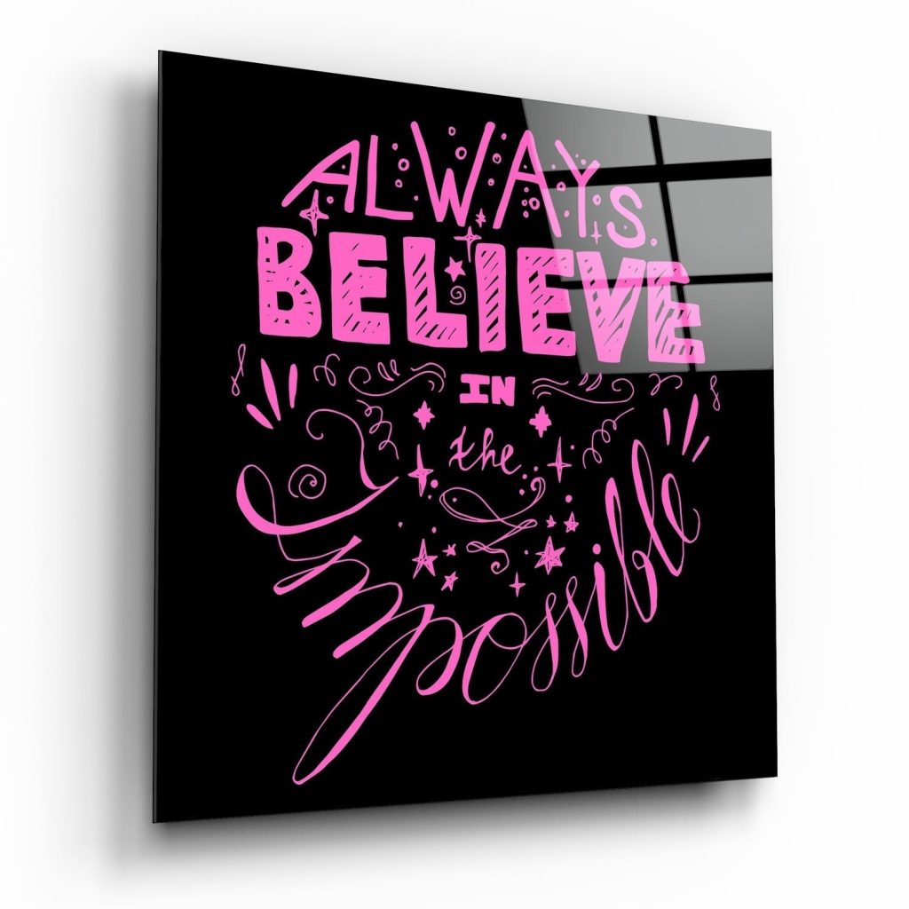 Change Your World Glass Wall Art | Bed Sava