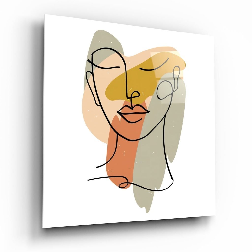 Abstract Lines Glass Wall Art