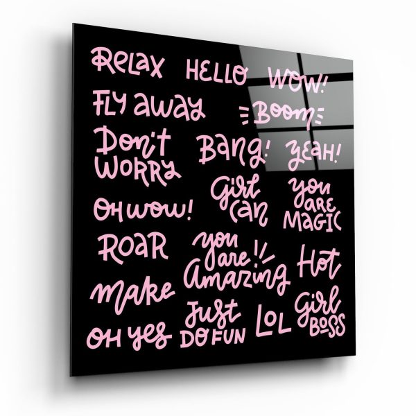 Relax Glass Wall Art | Bed Sava