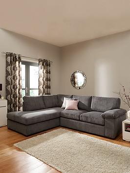Very Home Amalfi Left Hand Standard Back Fabric Corner Chaise Sofa - Fsc&Reg; Certified