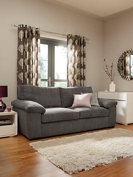Very Home Amalfi Standard Back Fabric 3 Seater Sofa - Charcoal - Fsc&Reg; Certified