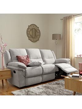 Very Home Albion Fabric 3 Seater High Back Manual Recliner Sofa