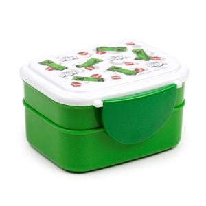 Bento Clip Lock Lunch Box with Cutlery  Minecraft Creeper  TNT | Bed Sava