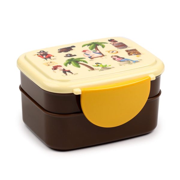 Bento Clip Lock Lunch Box with Cutlery  Jolly Rogers Pirates | Bed Sava