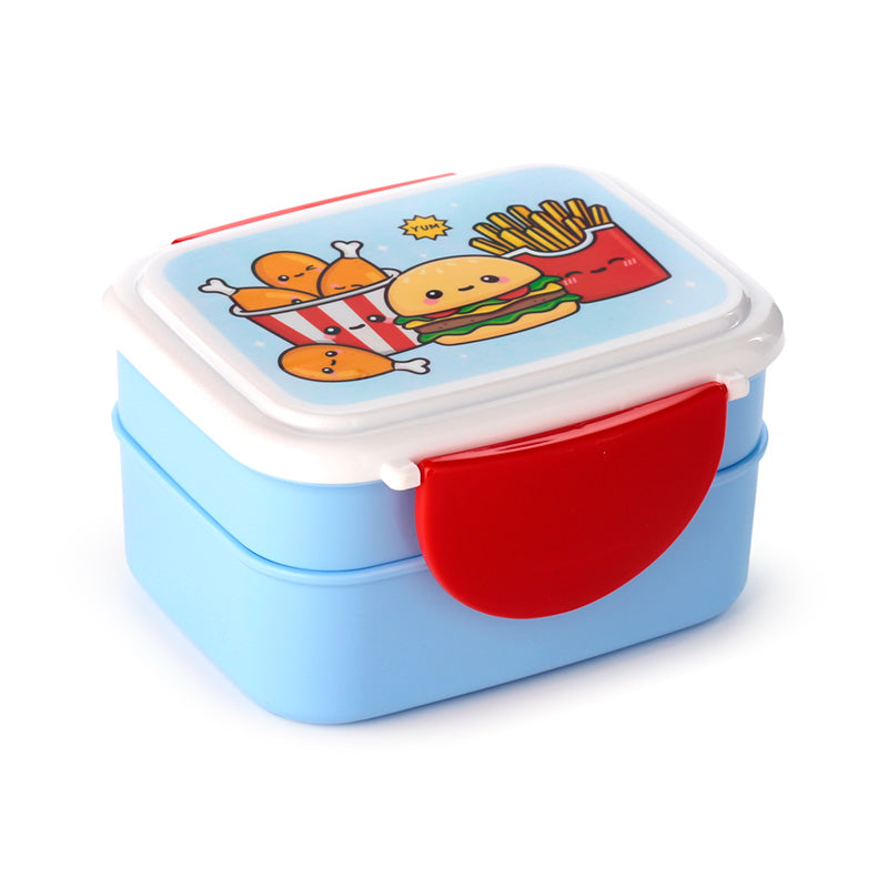 Bento Clip Lock Lunch Box with Cutlery  Foodiemals | Bed Sava