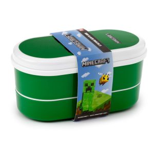 Bento Lunch Box with Fork  Spoon  Minecraft Creeper | Bed Sava