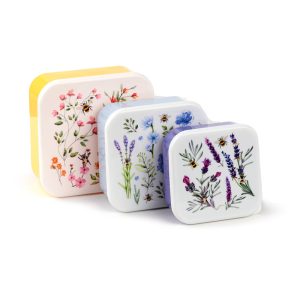 Lunch Boxes Set of 3 MLXL  Nectar Meadows | Bed Sava