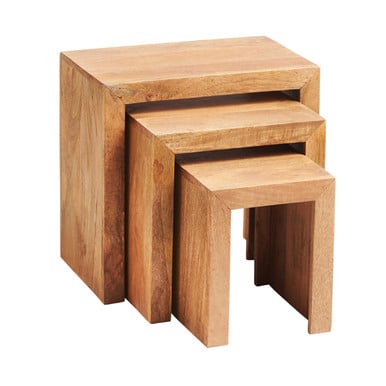 Toko Light Mango Nest of 3 Tables