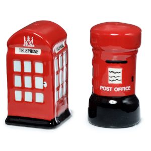 Ceramic Salt  Pepper Set  London Icons Telephone Box  Post Box | Bed Sava