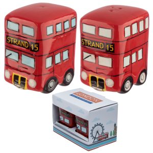 Ceramic Salt  Pepper Set  London Icons Routemaster Bus | Bed Sava