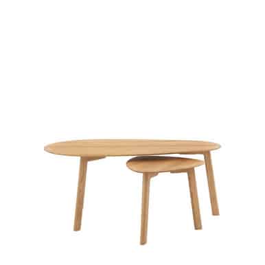 Gallery Direct Madrid Oak Coffee Table Nest 110x60x45