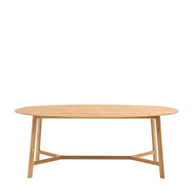 Gallery Direct Madrid Oak Oval Dining Table 180x100x76