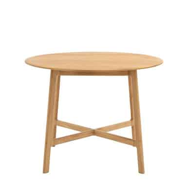 Gallery Direct Madrid Oak Round Dining Table 100x100x75