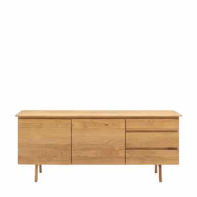 Gallery Direct Madrid Oak 2 Door 3 Drawer Sideboard 172x45x70