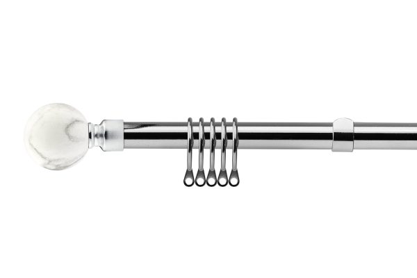 Marble  Extendable Curtain Pole with pair of end finials | Bed Sava