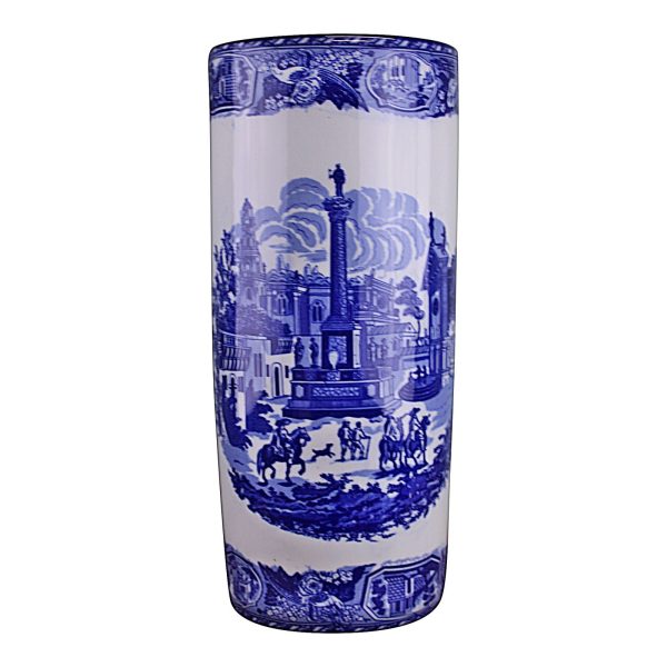 Umbrella Stand Vintage Blue  White Townscape Design | Bed Sava