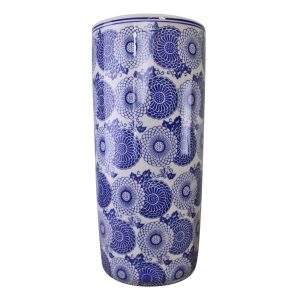 Umbrella Stand Vintage Blue  White Marigold Design | Bed Sava