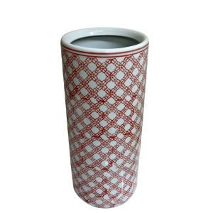 Red and White Daisy Chain Umbrella Stand | Bed Sava