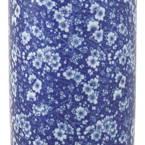 Umbrella Stand Vintage Blue  White Daisies Design | Bed Sava