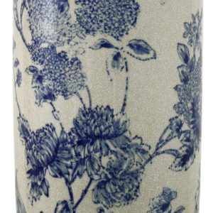 Umbrella Stand Vintage Blue  White Magnolia Design | Bed Sava