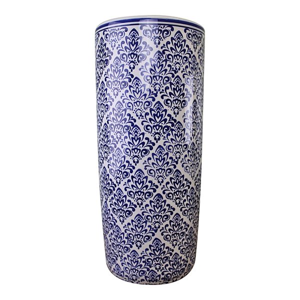 Umbrella Stand Vintage Blue  White Pattern Design | Bed Sava
