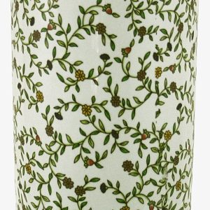 Umbrella Stand Vintage Green  White Floral Design | Bed Sava