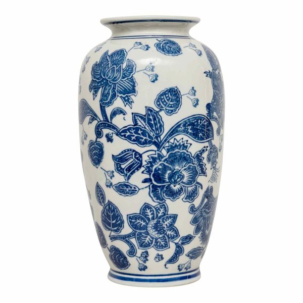 Anemone Blue  White Urn Vase | Bed Sava