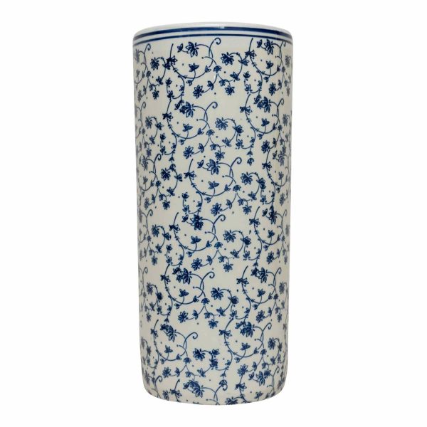 Jane Blue  White Floral Umbrella Stand | Bed Sava