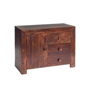 Toko Dark Mango 3 Drawer Sideboard | Bed Sava