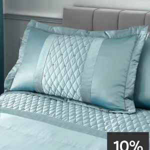 Catherine Lansfield Sequin Cluster Quilted Pillow sham Pair | Bed Sava