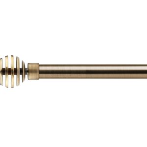 Metal Sliced  Extendable Curtain Pole with pair of end finials | Bed Sava