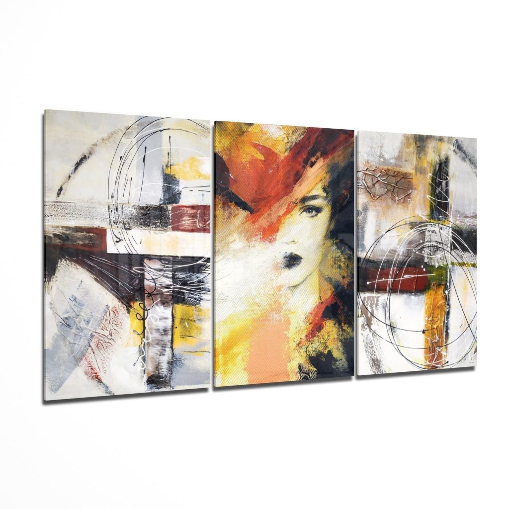 Women and Shapes Mega Glass Wall Art