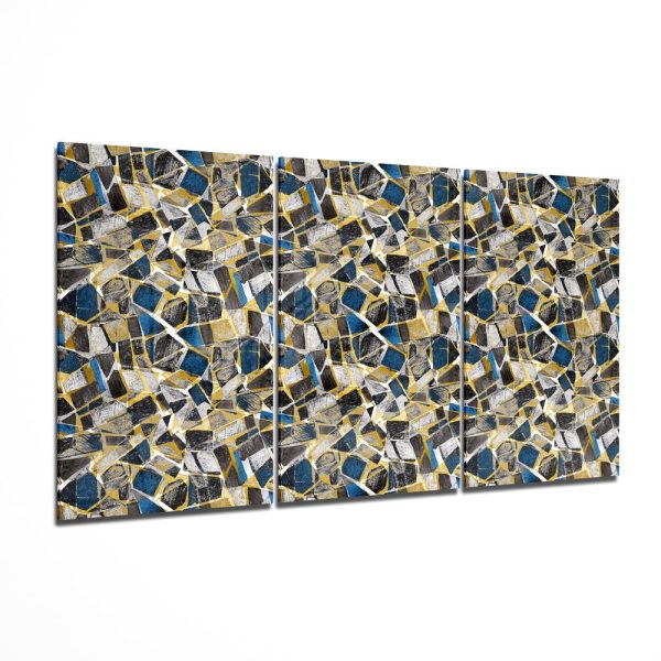 Colored Shapes Mega Glass Wall Art | Bed Sava