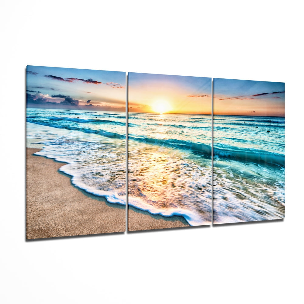 Turquoise Beach Mega Glass Wall Art
