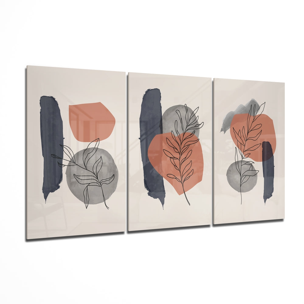 Abstract Shapes 2 Glass Wall Arts Mega Glass Wall Art