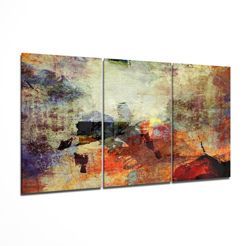 Abstract Colors Mega Glass Wall Art | Bed Sava