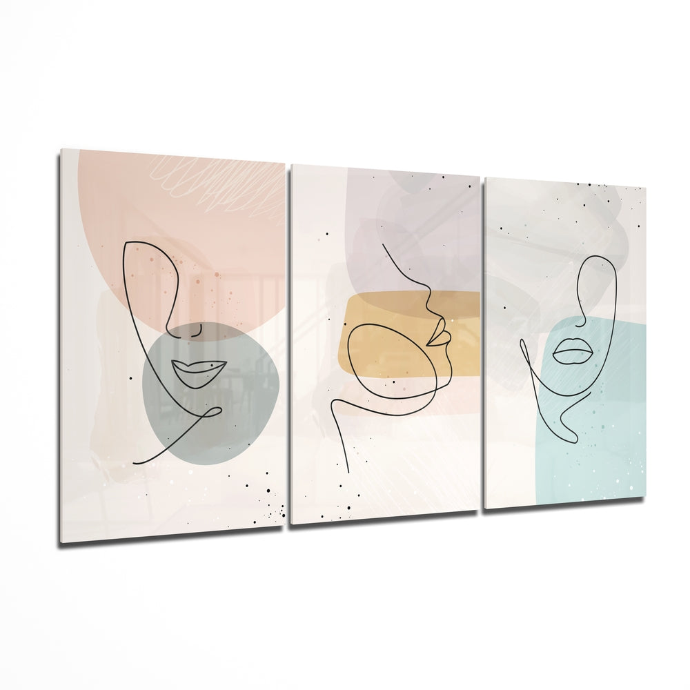 Abstract Shapes 7 Glass Wall Arts Mega Glass Wall Art