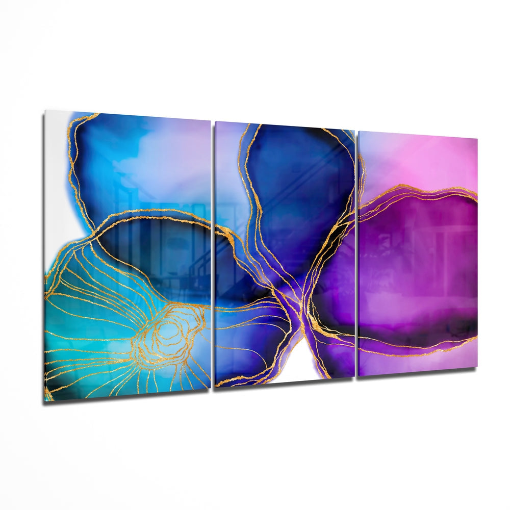 Abstract Shapes 5 Glass Wall Arts Mega Glass Wall Art