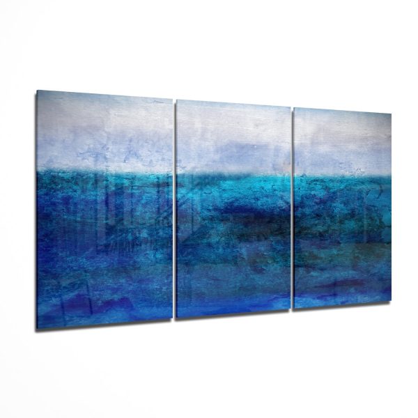 Blue Horizon Mega Glass Wall Art | Bed Sava